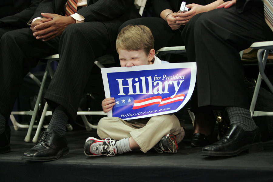 Hillary Clinton supporter, campaign trail 2008